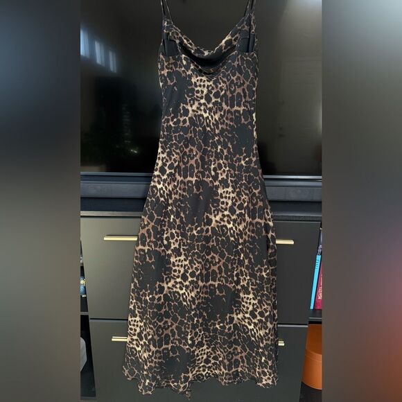 O.P.T Leopard Marzena Slip Dress, Size L - Picture 8 of 8